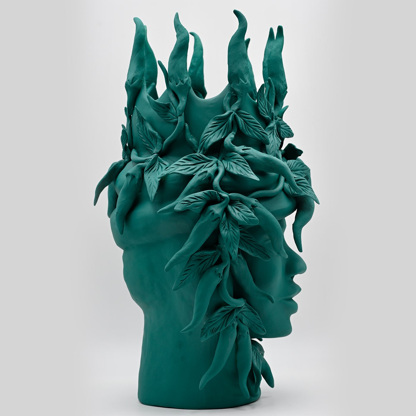 Sculpture vert foncé Moorkop