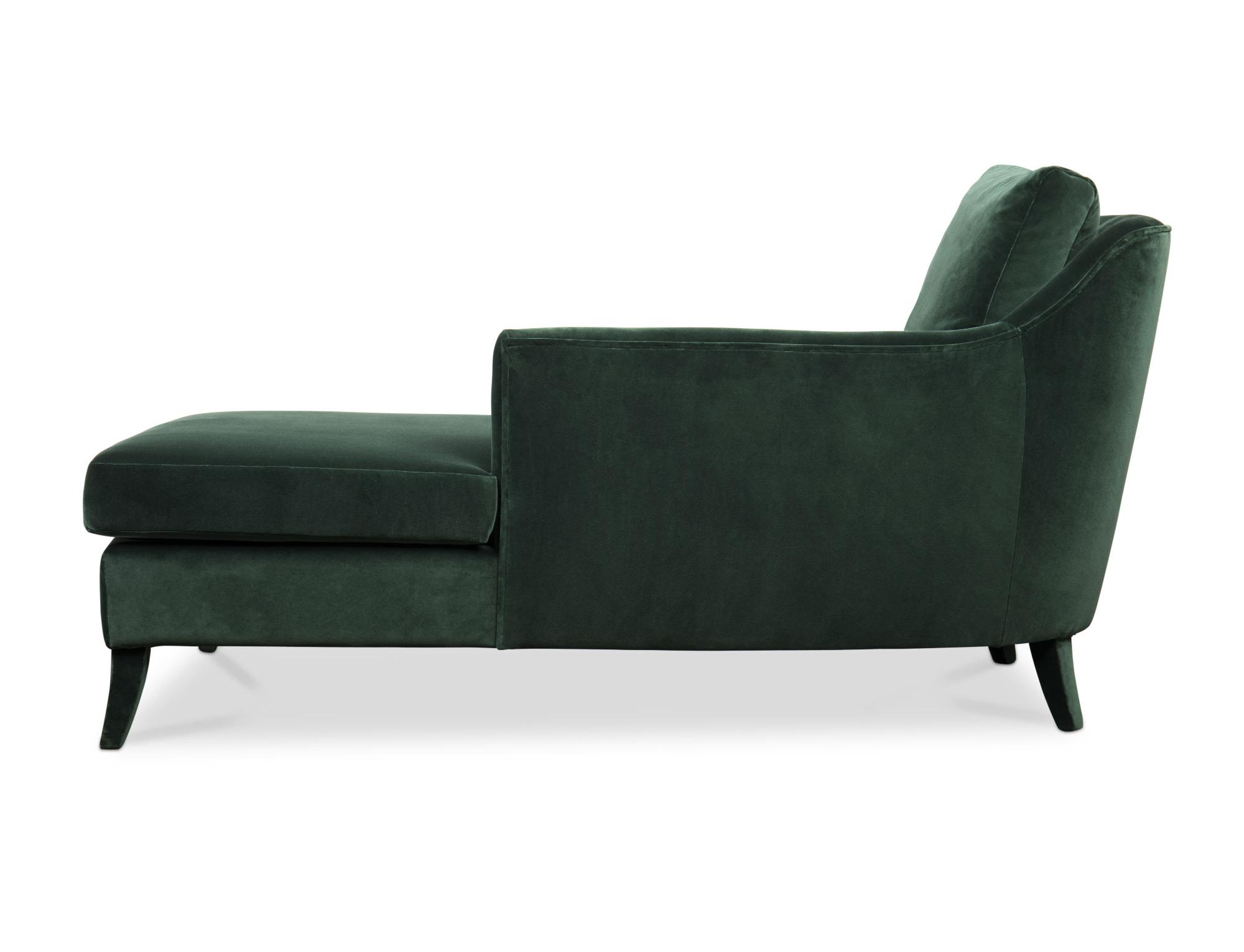 Chaise longue en velours peluche