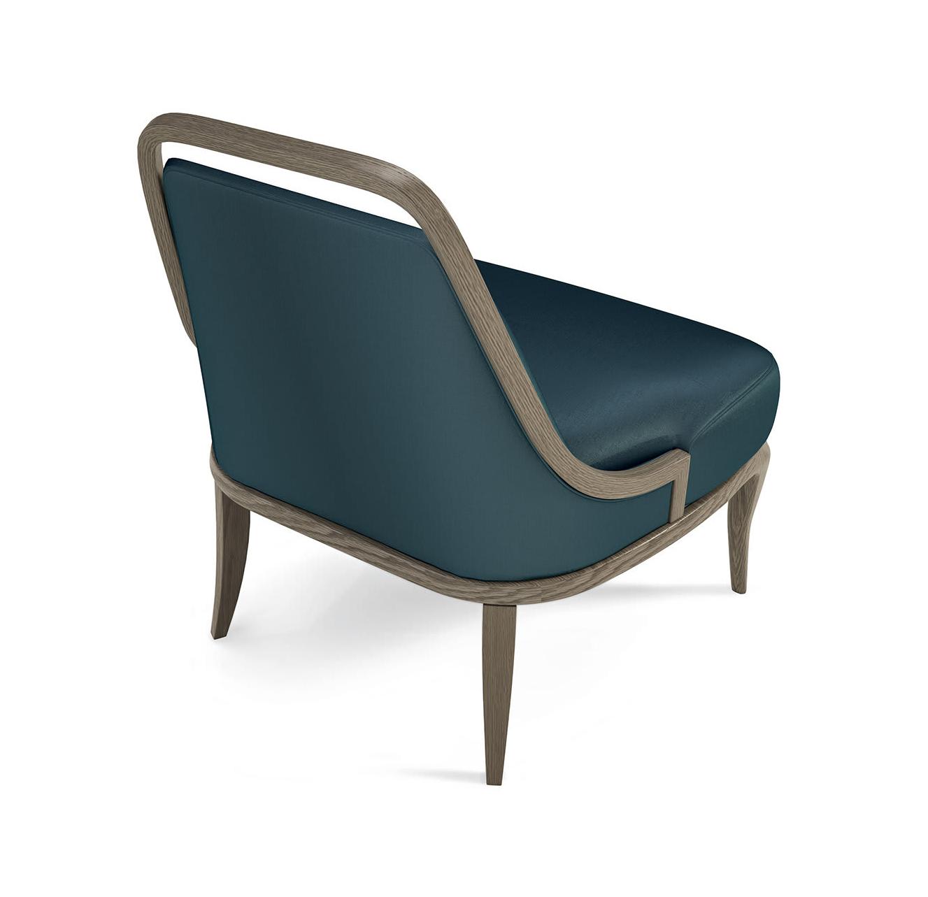 Fluwelen groene fauteuil