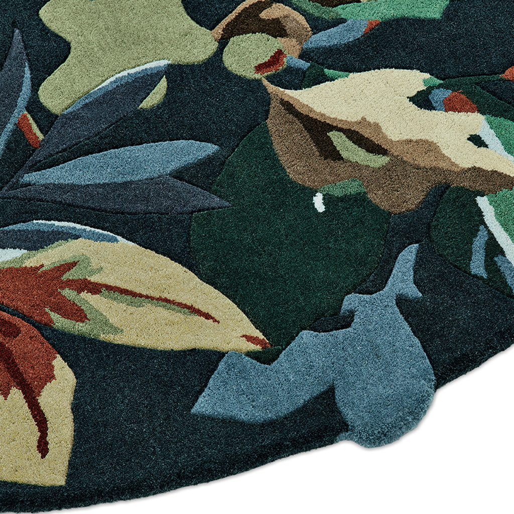 Tapis Robin’s Wood vert forêt | Taille: Ø 200 cm
