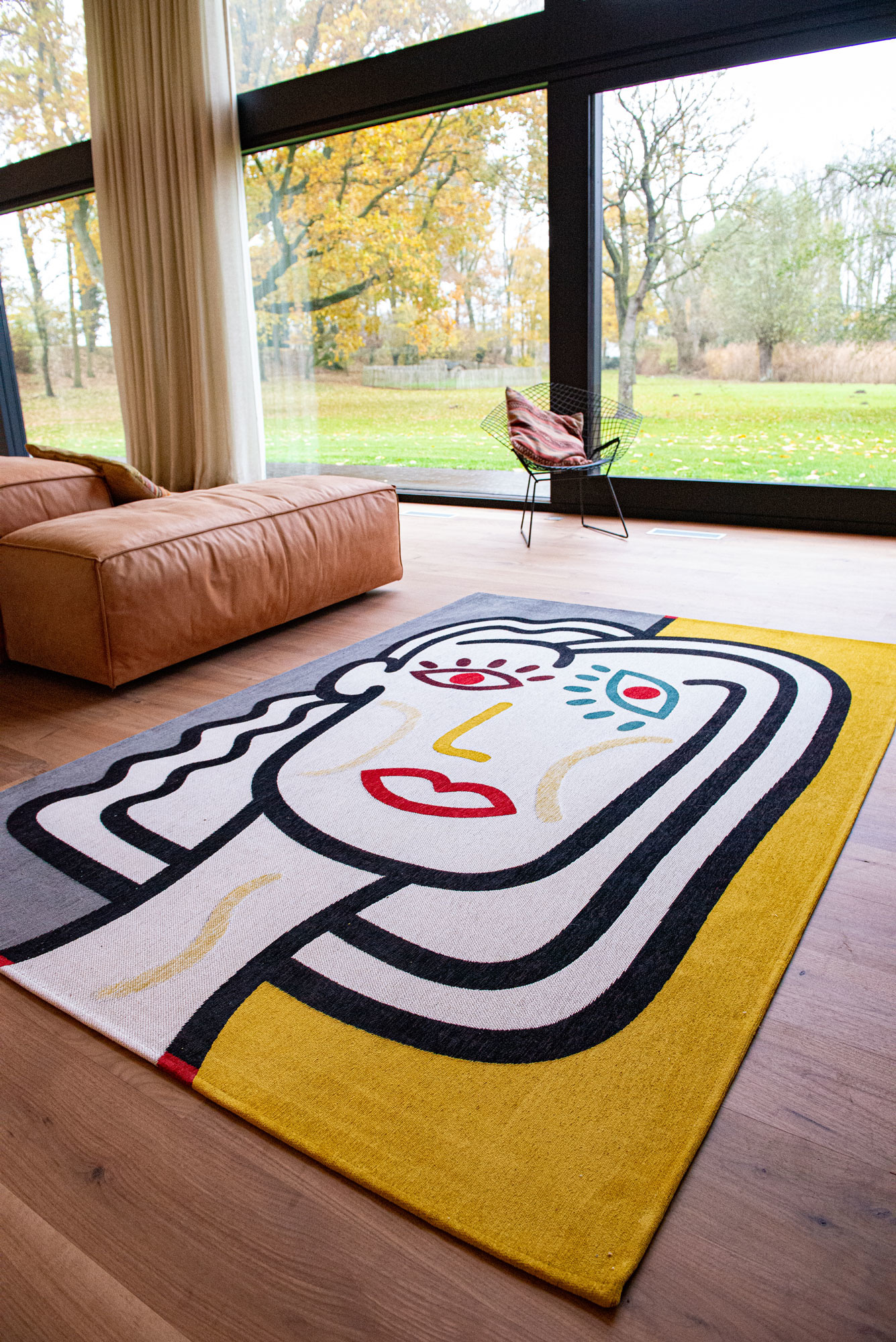 Dry Beige rond vloerkleed