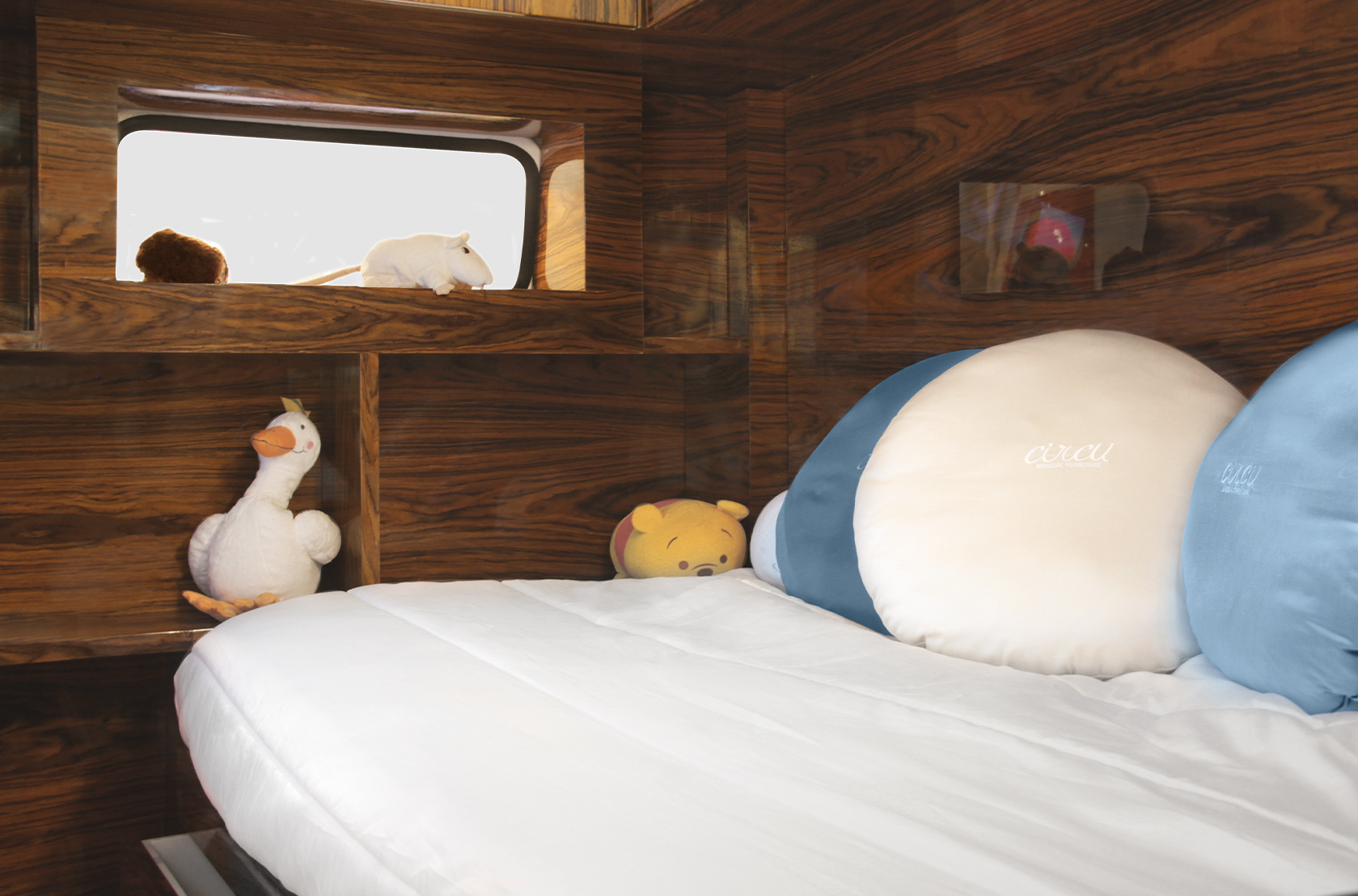 Reiziger caravan blauw beddenset
