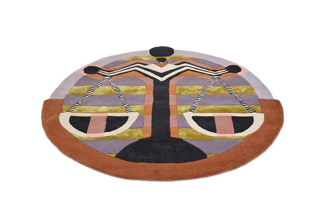 Zodiac Weegschaal rond vloerkleed