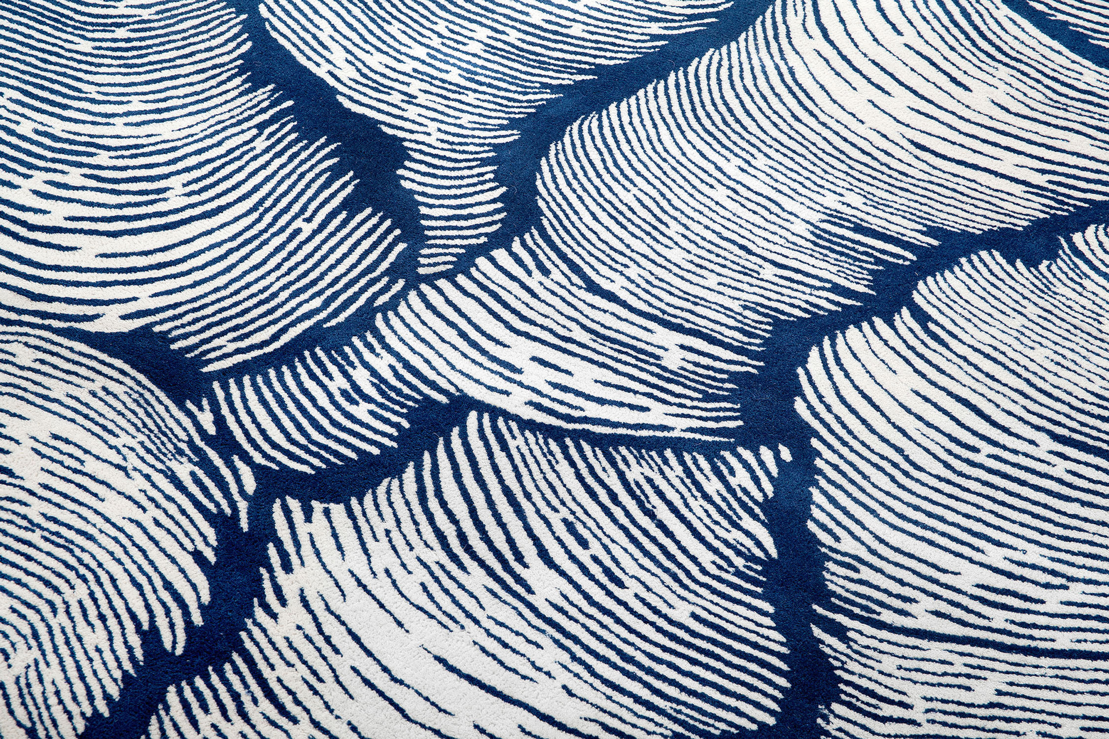 Tapis rond design bleu | Taille: Ø 300 cm
