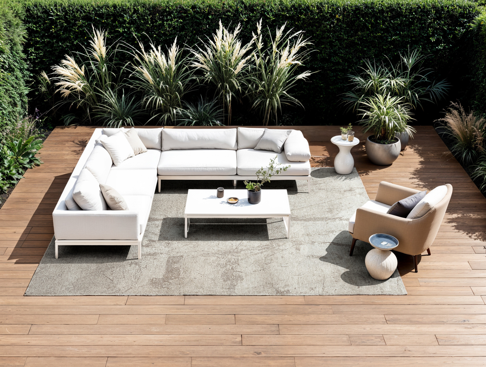 Alpine rond tapijt | Maat: 200 × 280 cm