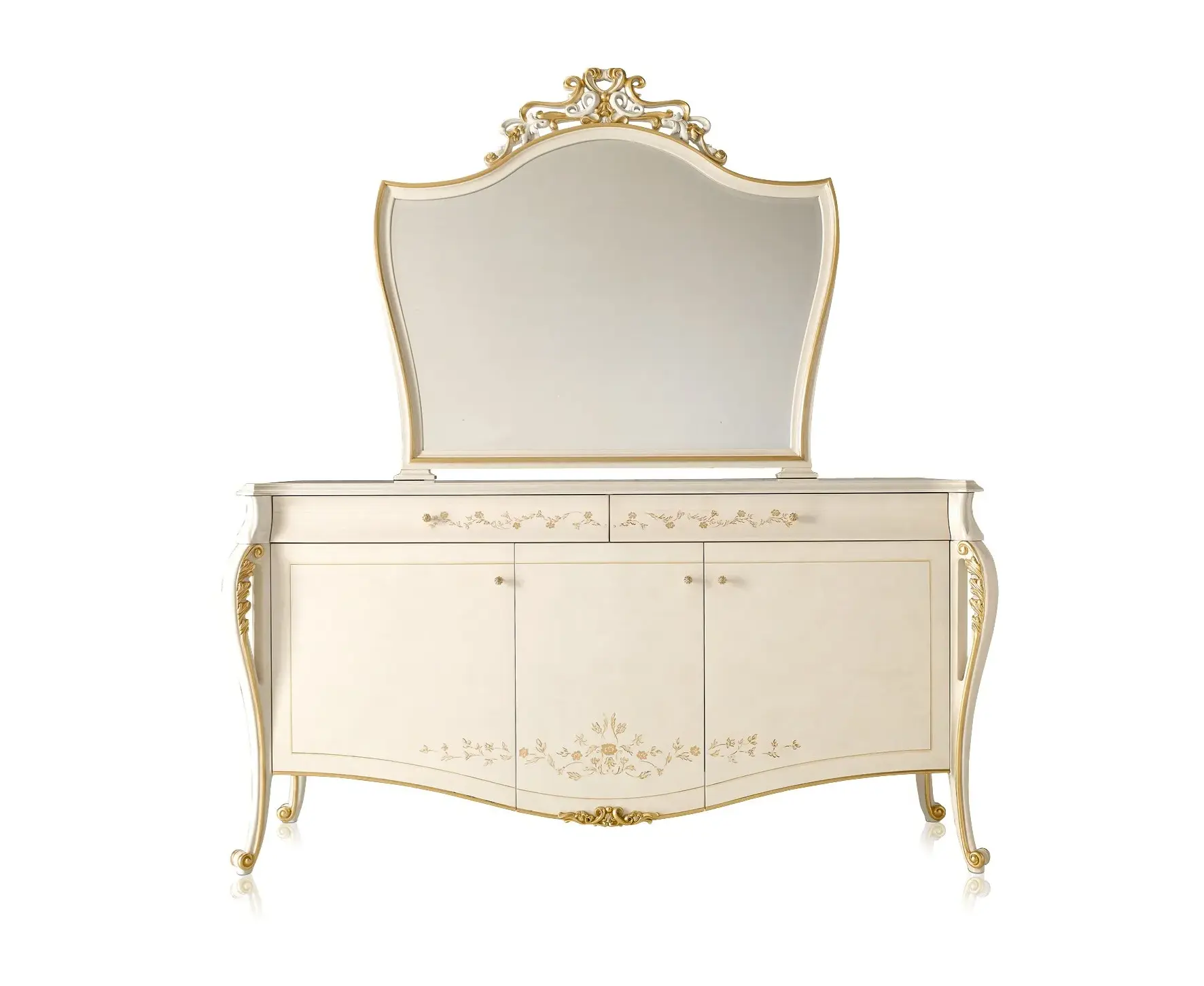 Buffet italien ivoire | Configuration: Met spiegel