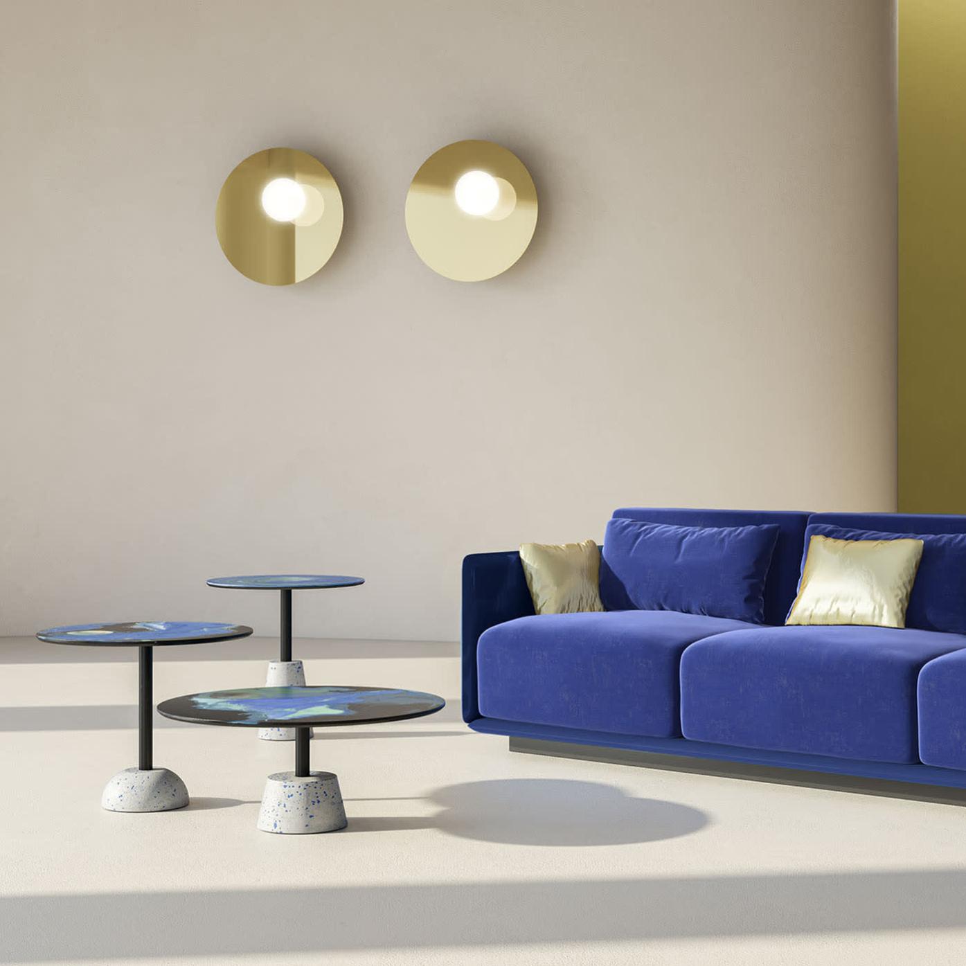 Astraliti ronde metalen salontafel