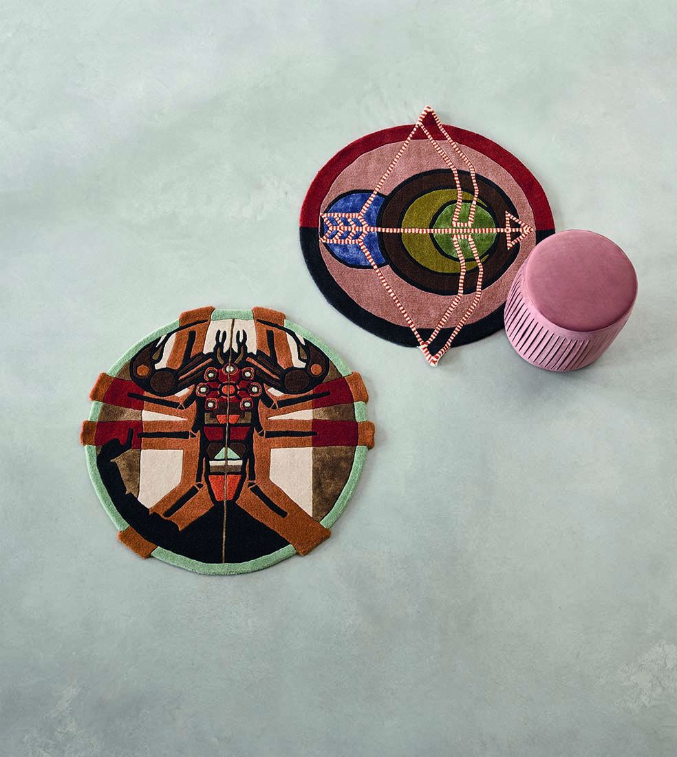 Tapis rond Zodiac Scorpion | Taille: Ø 100 cm