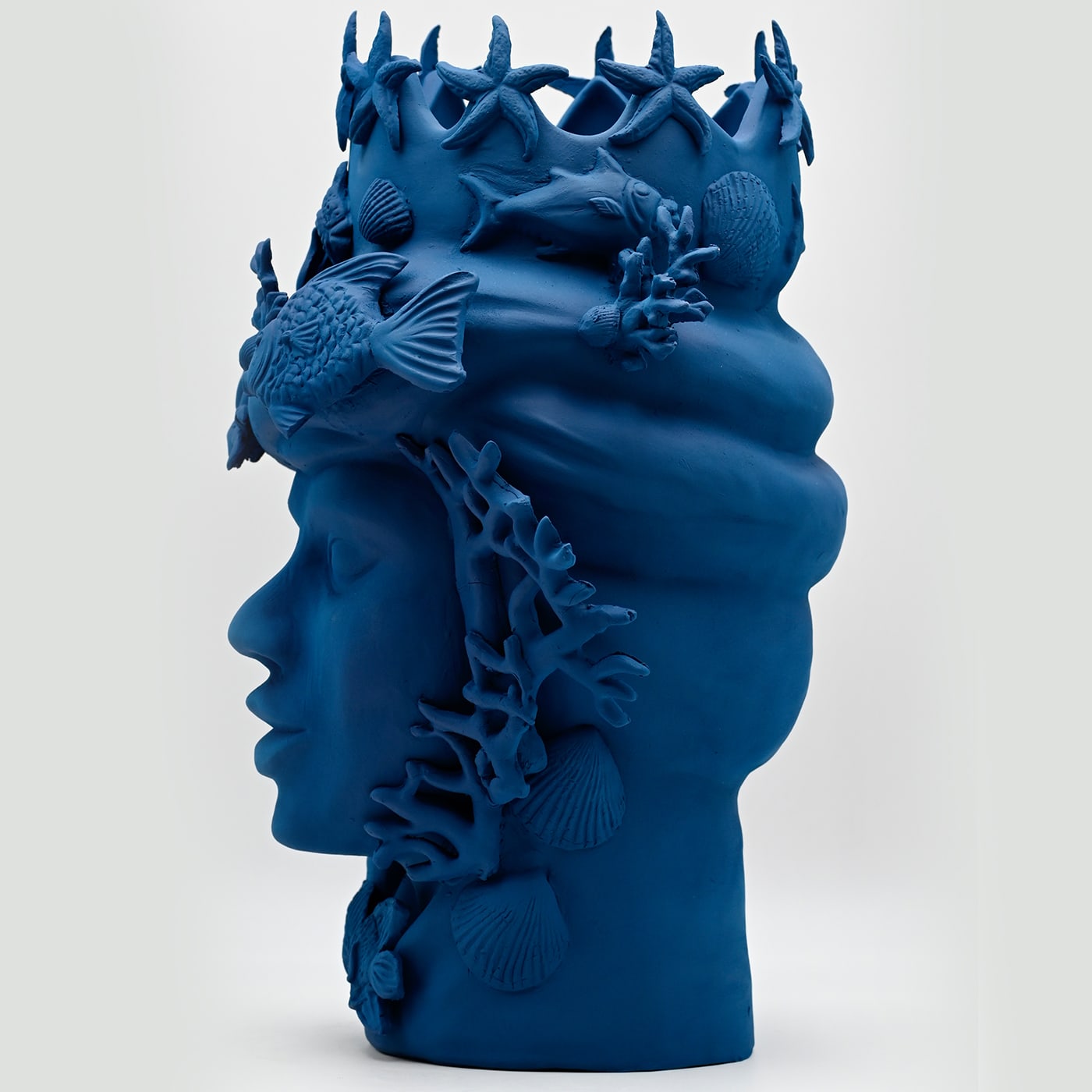 Sculpture artisanale bleu roi Moorkop