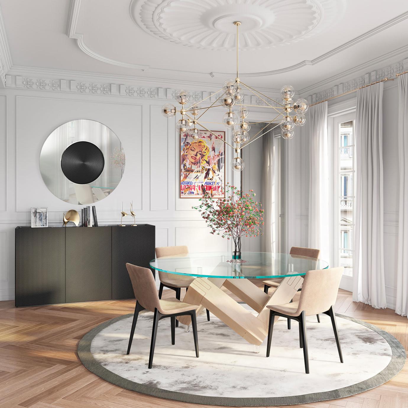 Miroir mural Gong