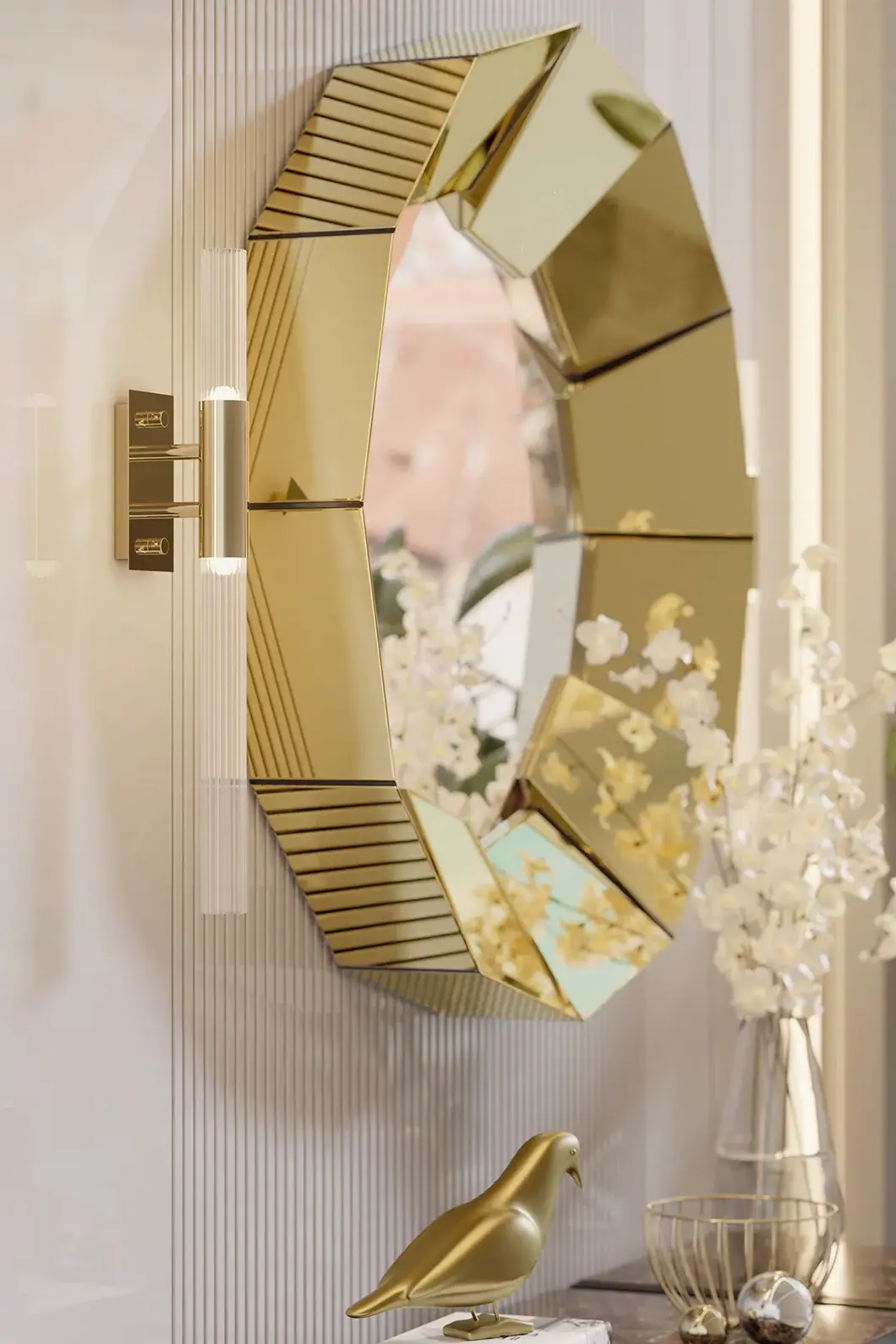 Miroir mural Radiance or - 2