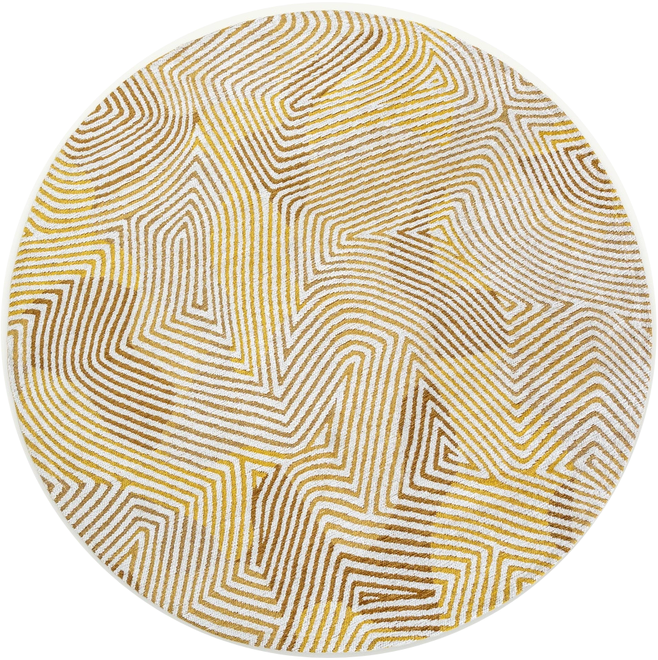 Orange Cut rond vloerkleed