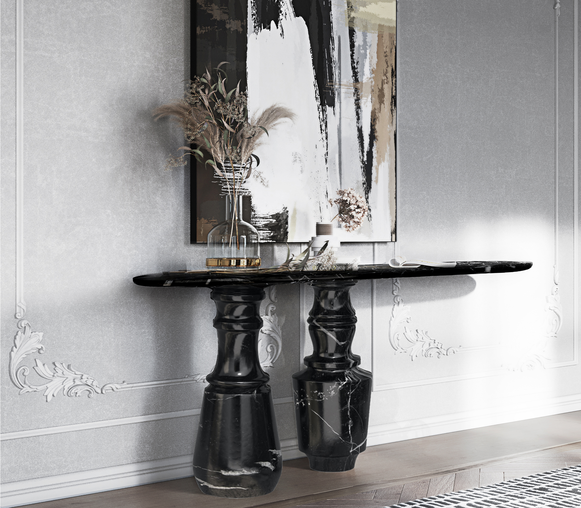 Console Obsidian Nero Marquina