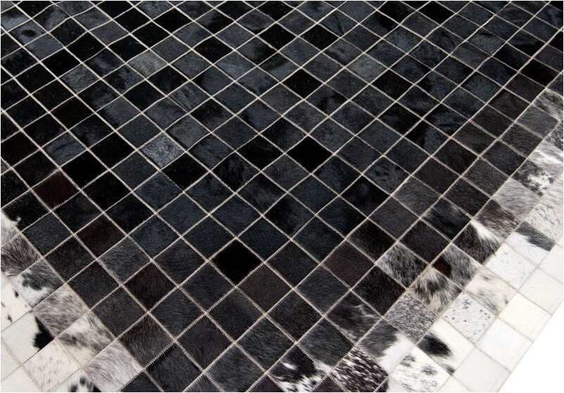 Mosaic koeienhuid tapijt | Maat: 200 × 300 cm