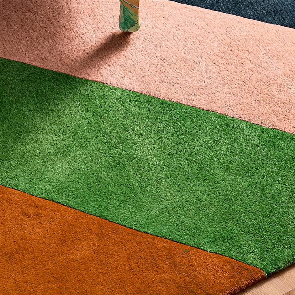 Tapis Sherbet Stripe émeraude/ambre | Taille: 200 × 280 cm