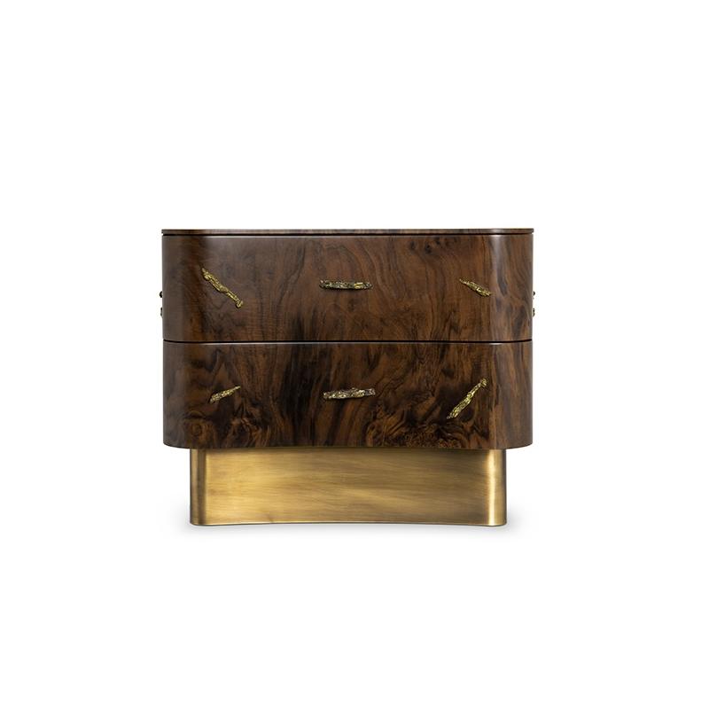 Designer houten bedtafeltje