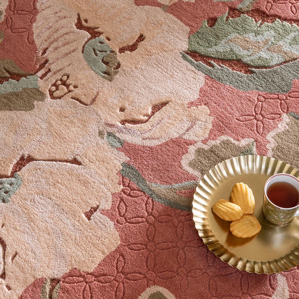 Aylworth Trail terracotta oranje tapijt | Maat: 200 × 280 cm