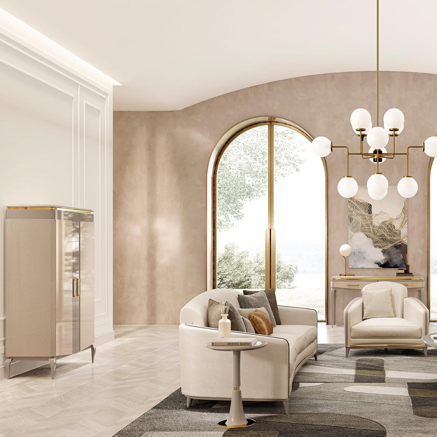 Canapé 3 places beige Elegance | Configuration: Zonder kussens