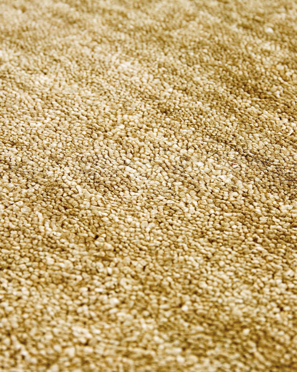 Rond goud bamboezijde vloerkleed