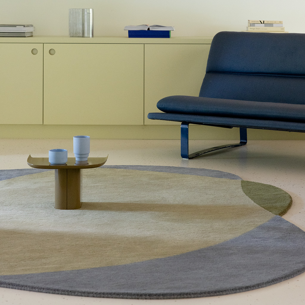 Tapis Element Chad gris/vert | Taille: 204 × 240 cm