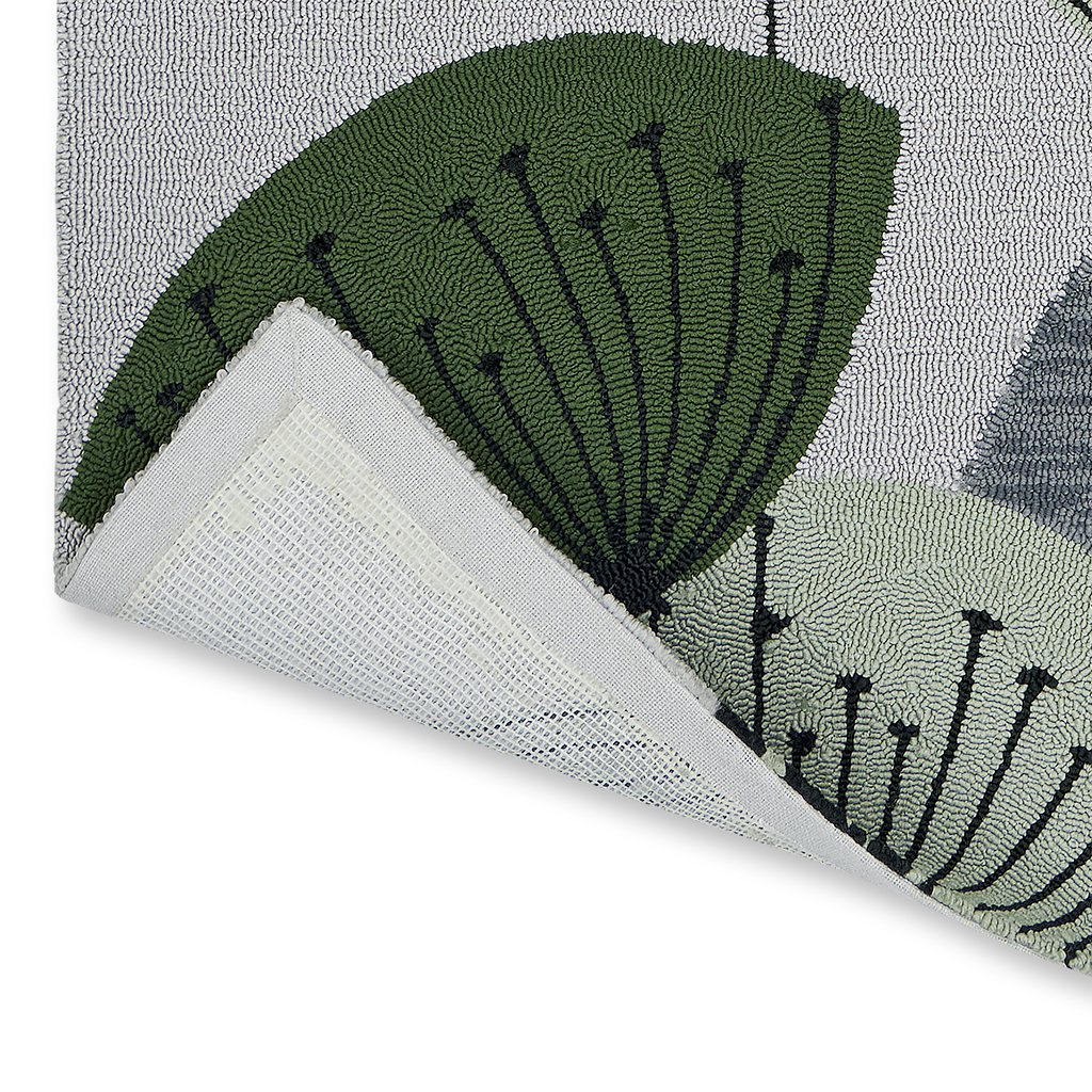 Dand. Clocks botanisch groen outdoor vloerkleed | Maat: 250 × 350 cm