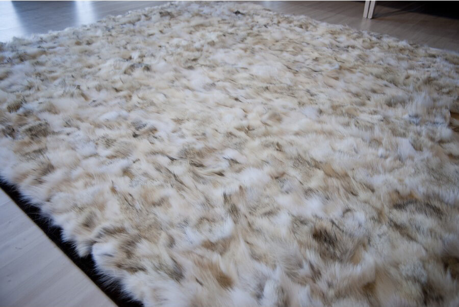 Tapis en fourrure Wolf | Taille: 210 × 210 cm