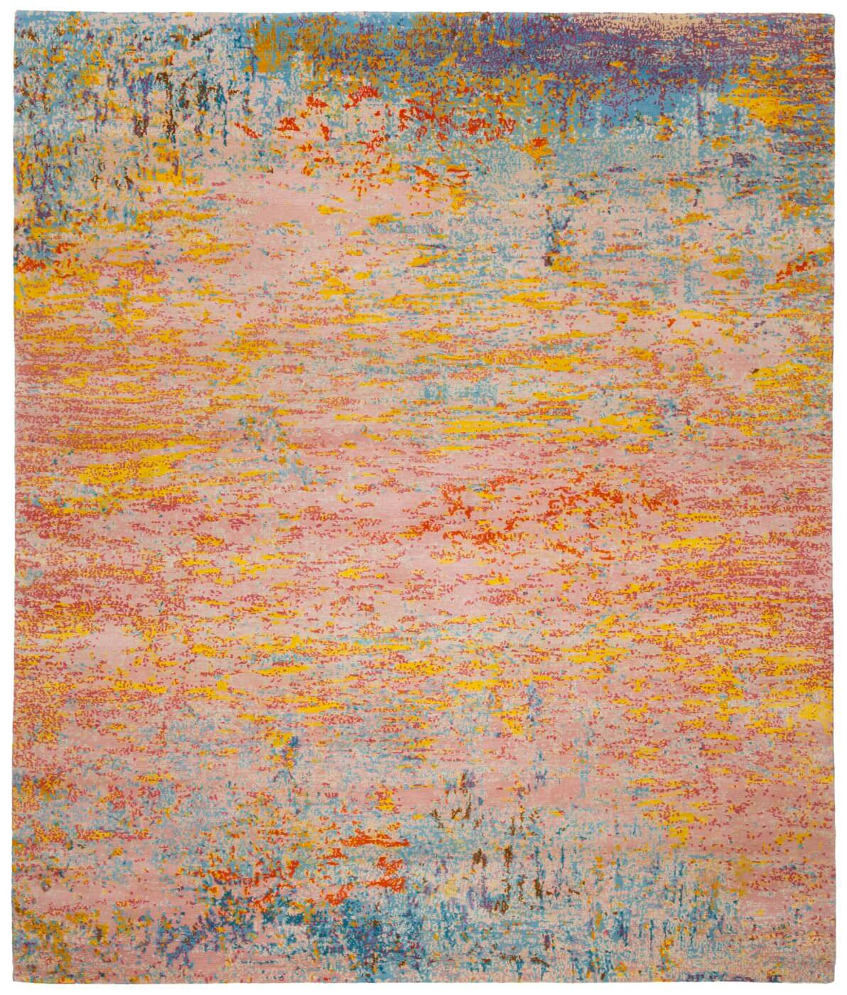 Artwork 1 veelkleurig roze vloerkleed