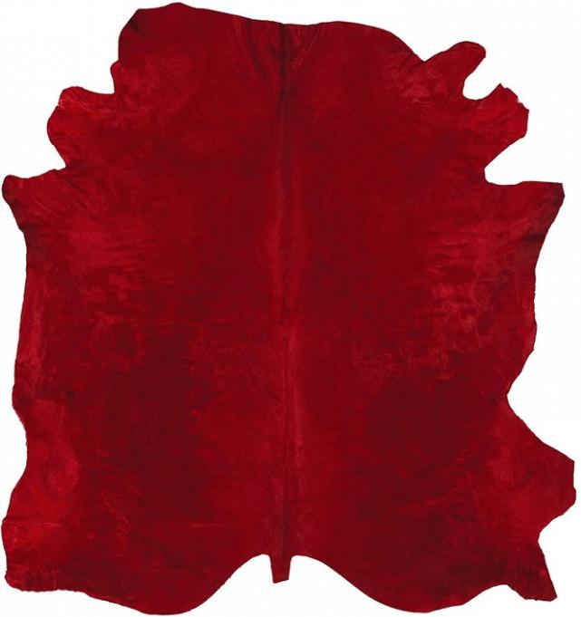 Rode natuurlijke koeienhuid | Maat: 200 × 240 cm