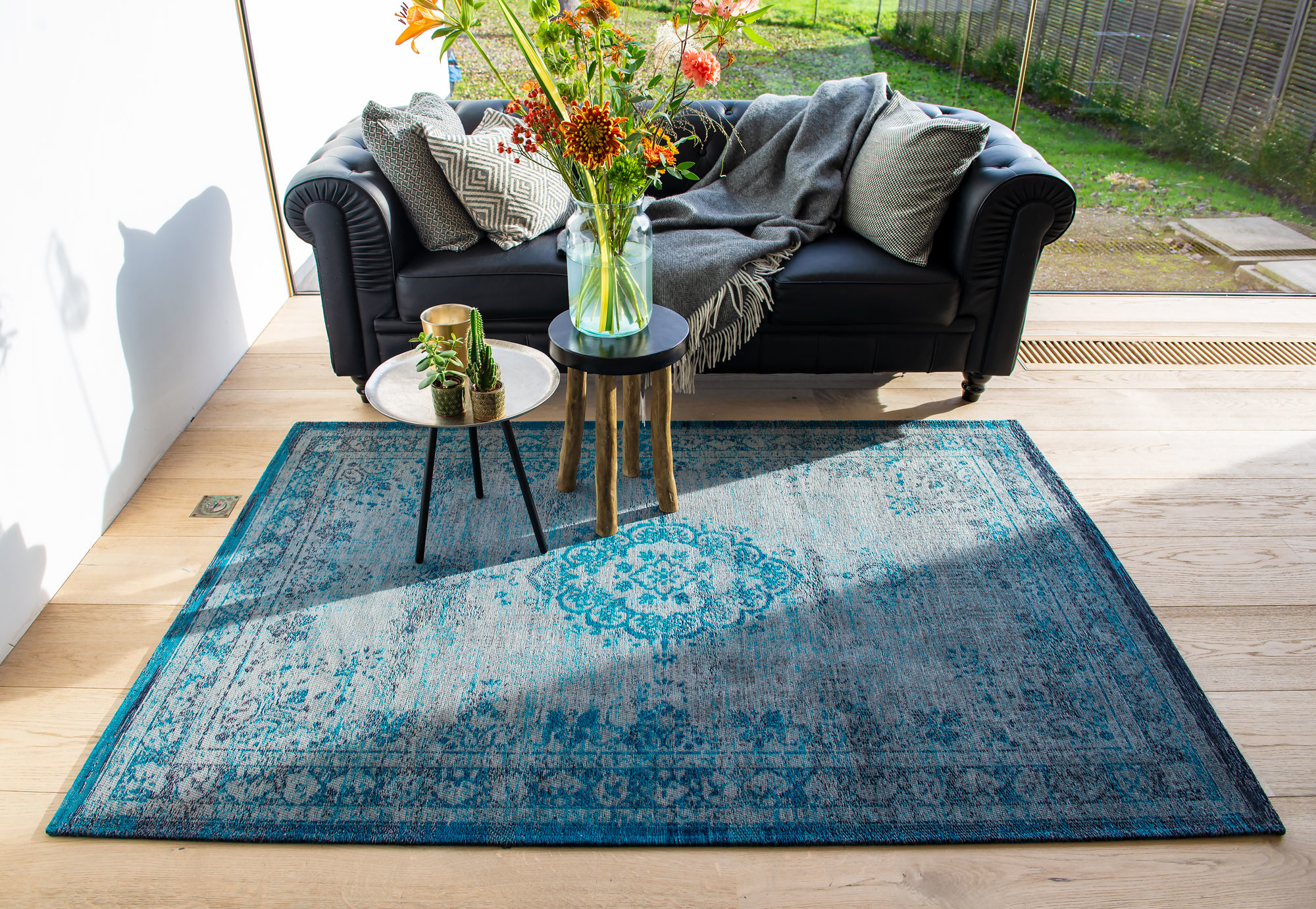 Vintage Style jade oester tapijt | Maat: 200 × 280 cm