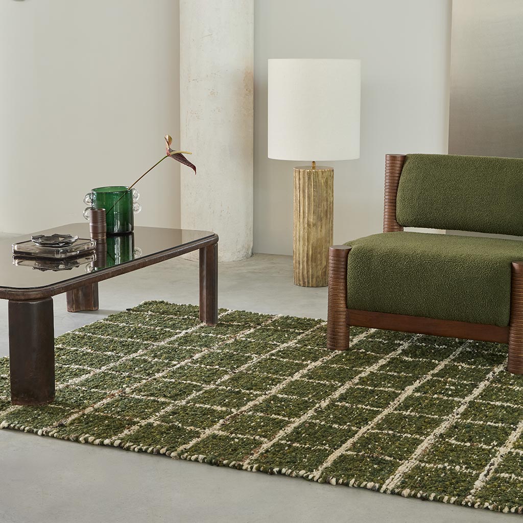 Craft Jack jagergroen ambachtelijk vloerkleed | Maat: 200 × 280 cm