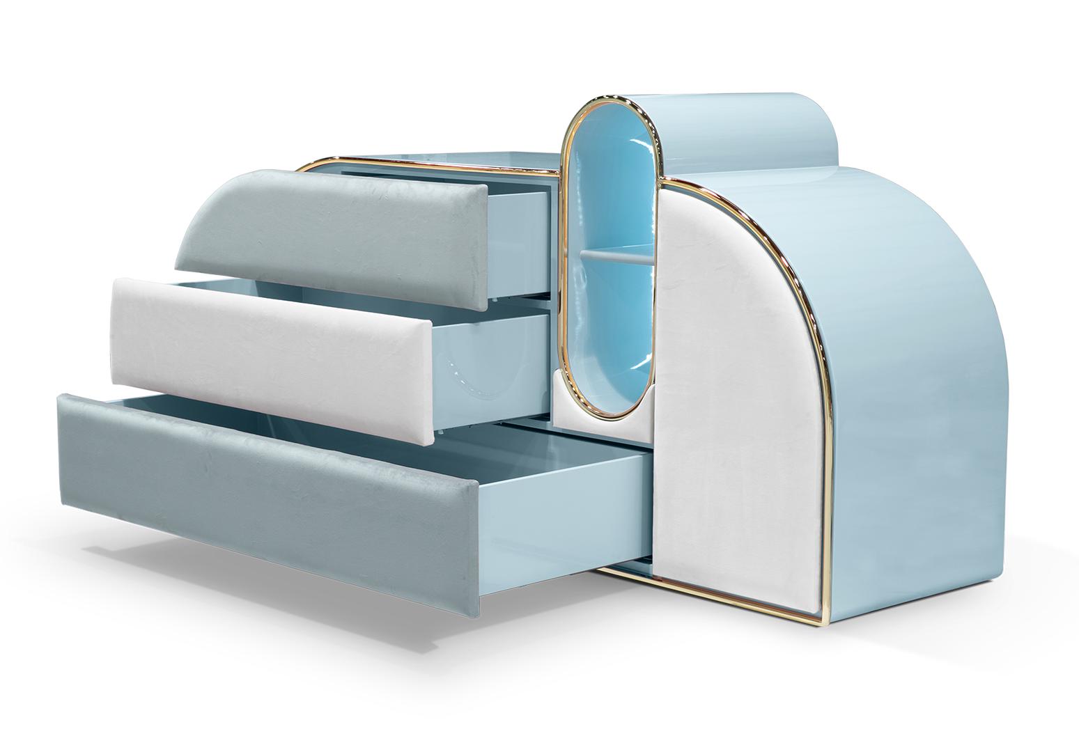 Commode triple Barbe à papa