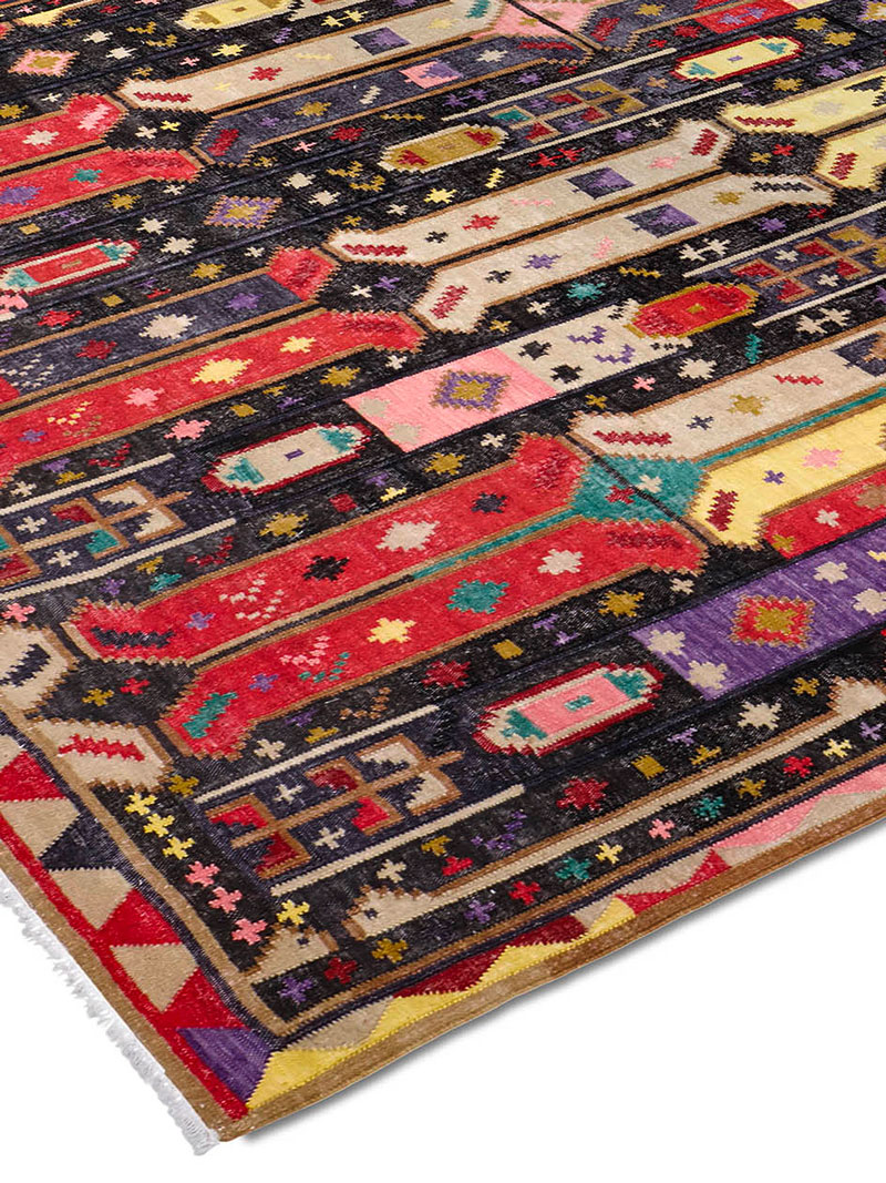 Flatweave handgemaakt luxe tapijt | Maat: 183 × 274 cm