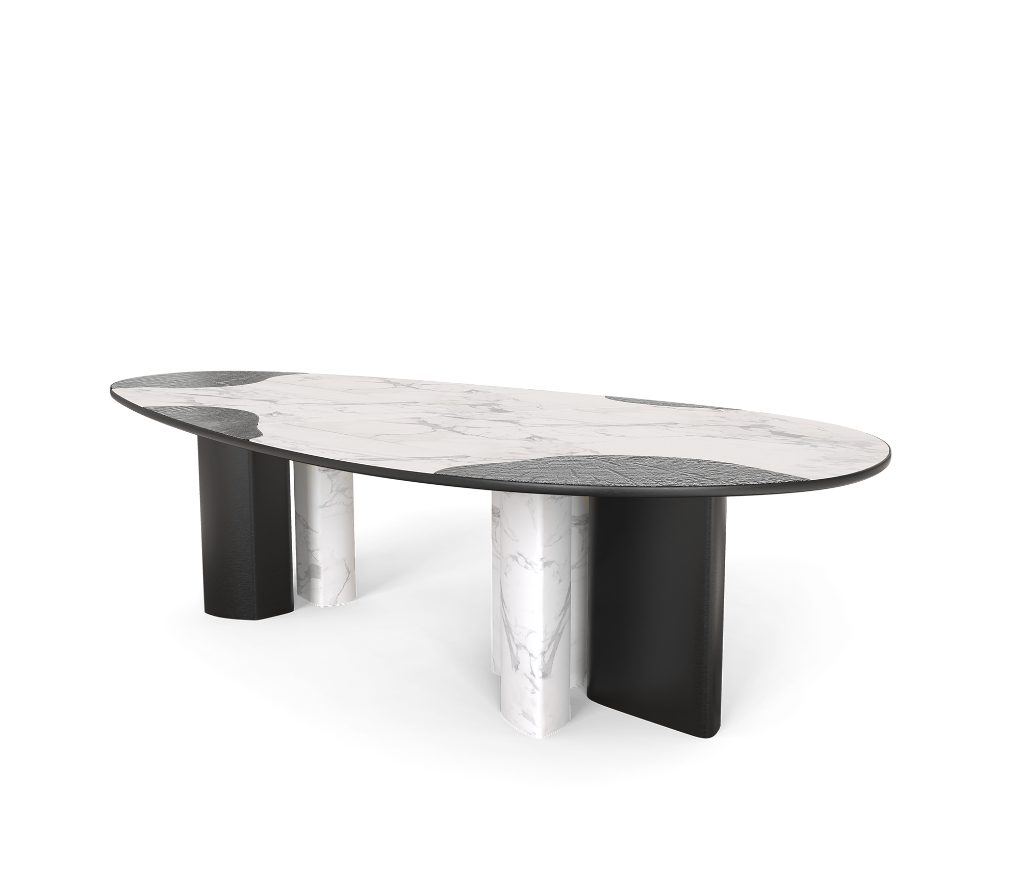 Athena Carrara marmer en onyx eettafel