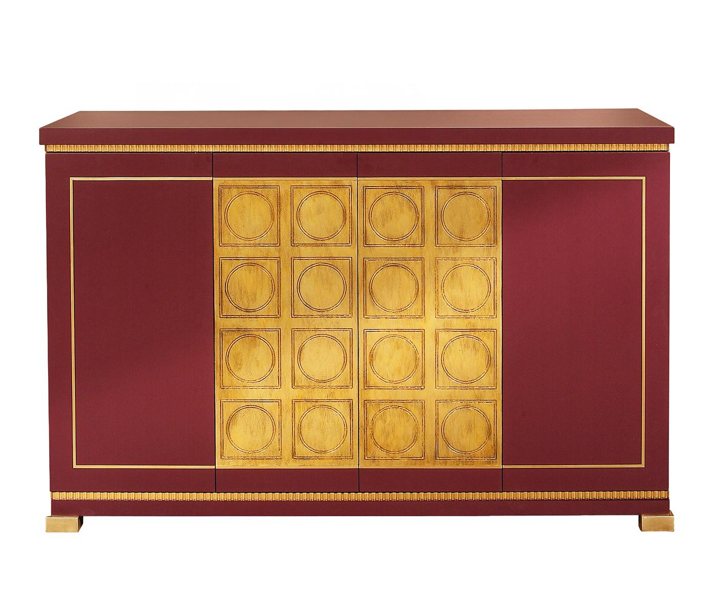 Gold Leaf dressoir met gelakte panelen