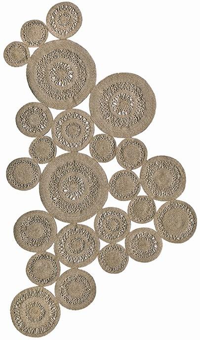 Tapis indien tressé beige | Taille: 160 × 230 cm