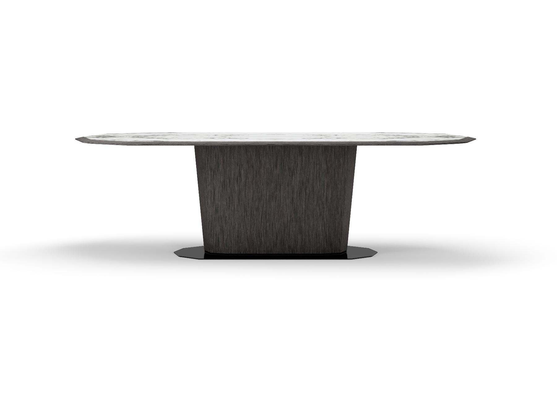 Table à manger ovale en marbre Mizar