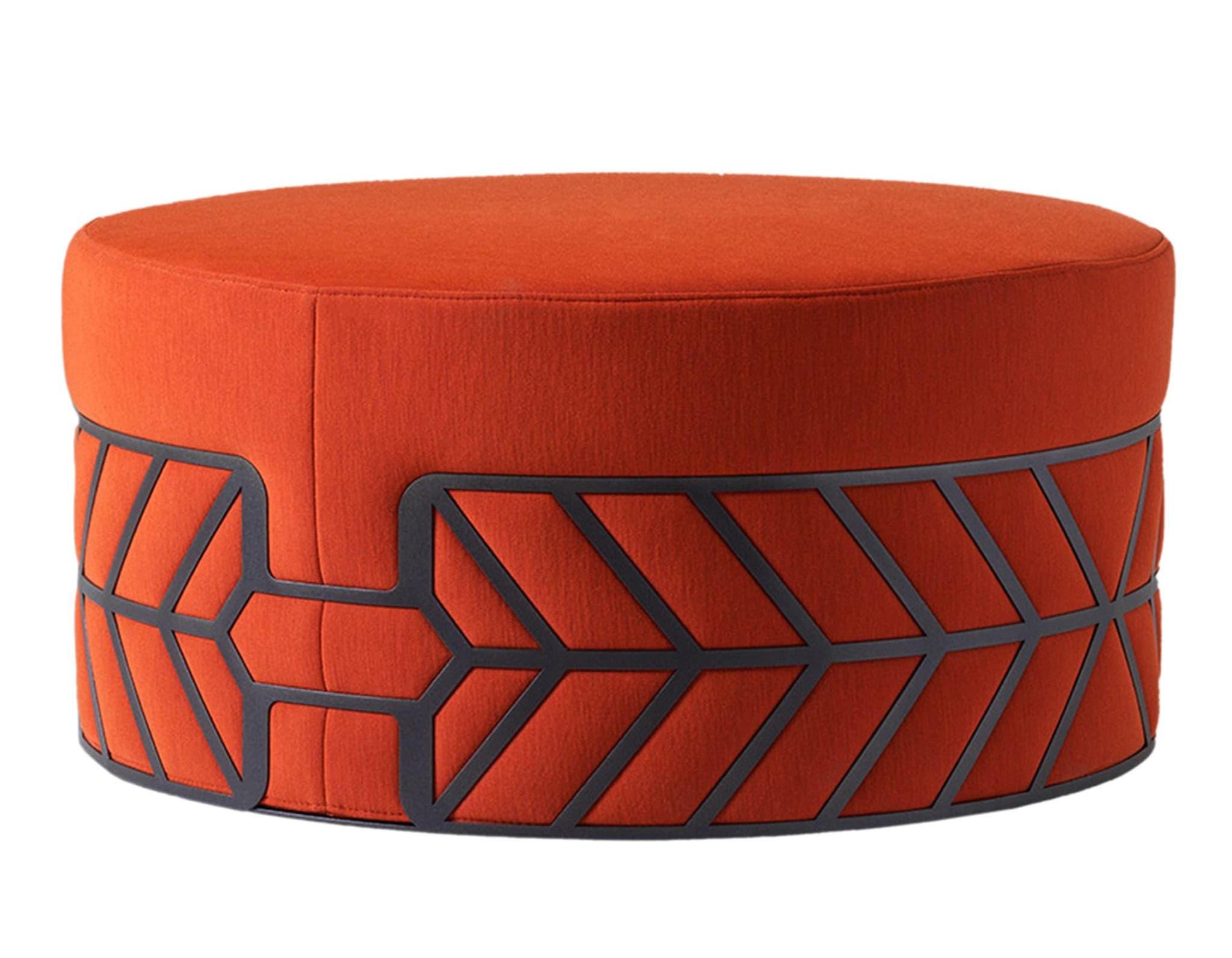 Pouf Belte rouge moderne
