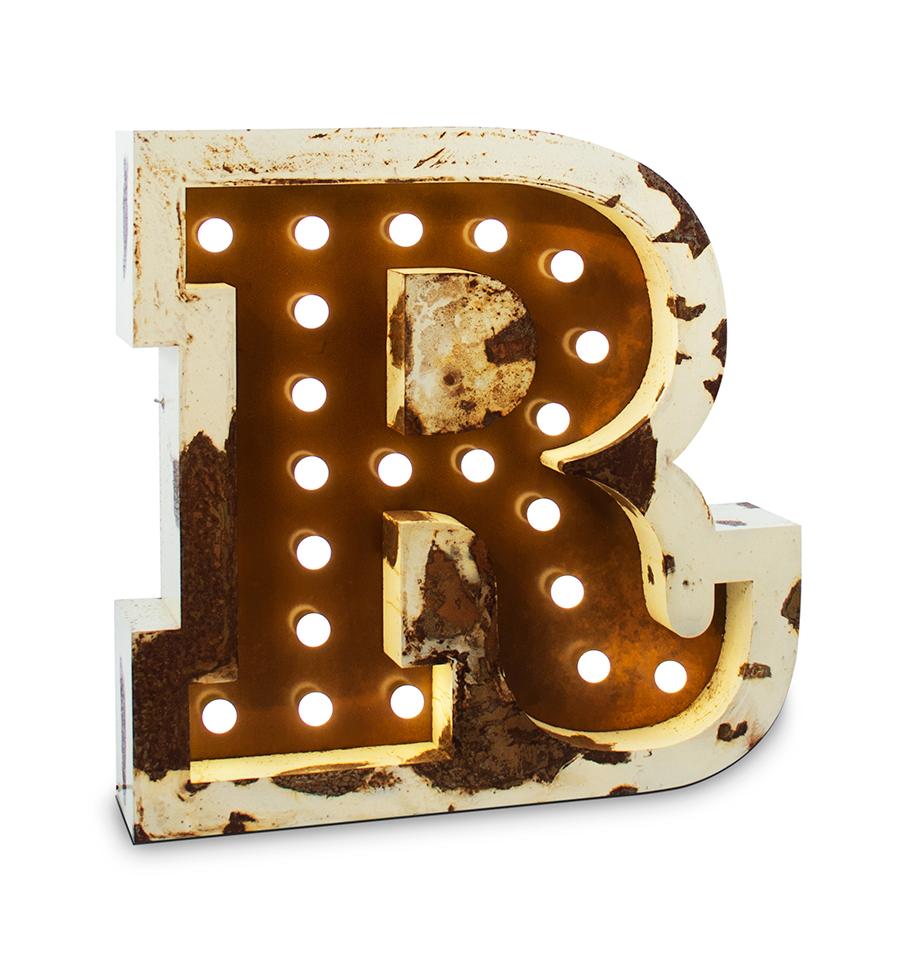 Radiant letter R