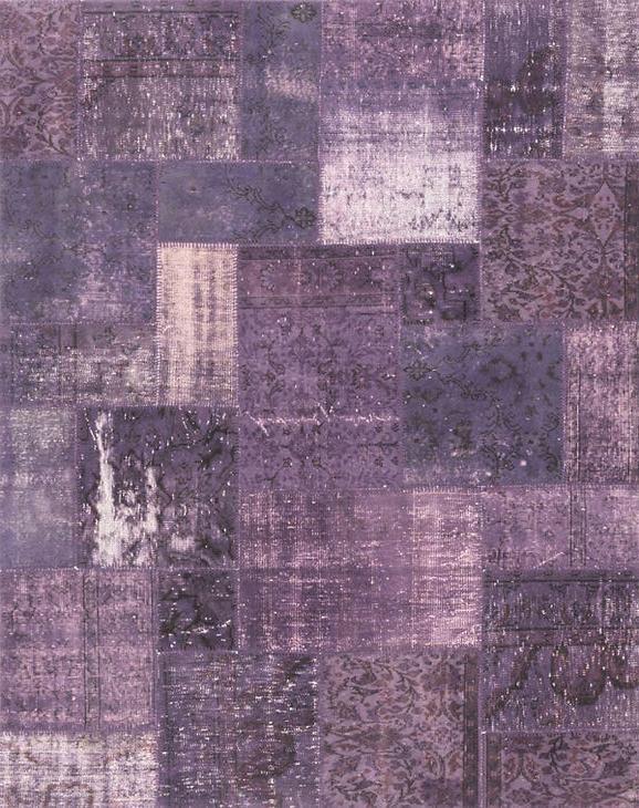 Tapis patchwork lila