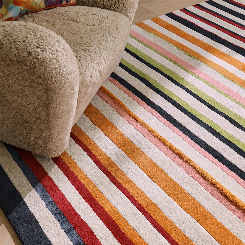 Calla granaatappel/clementine tapijt | Maat: 200 × 280 cm