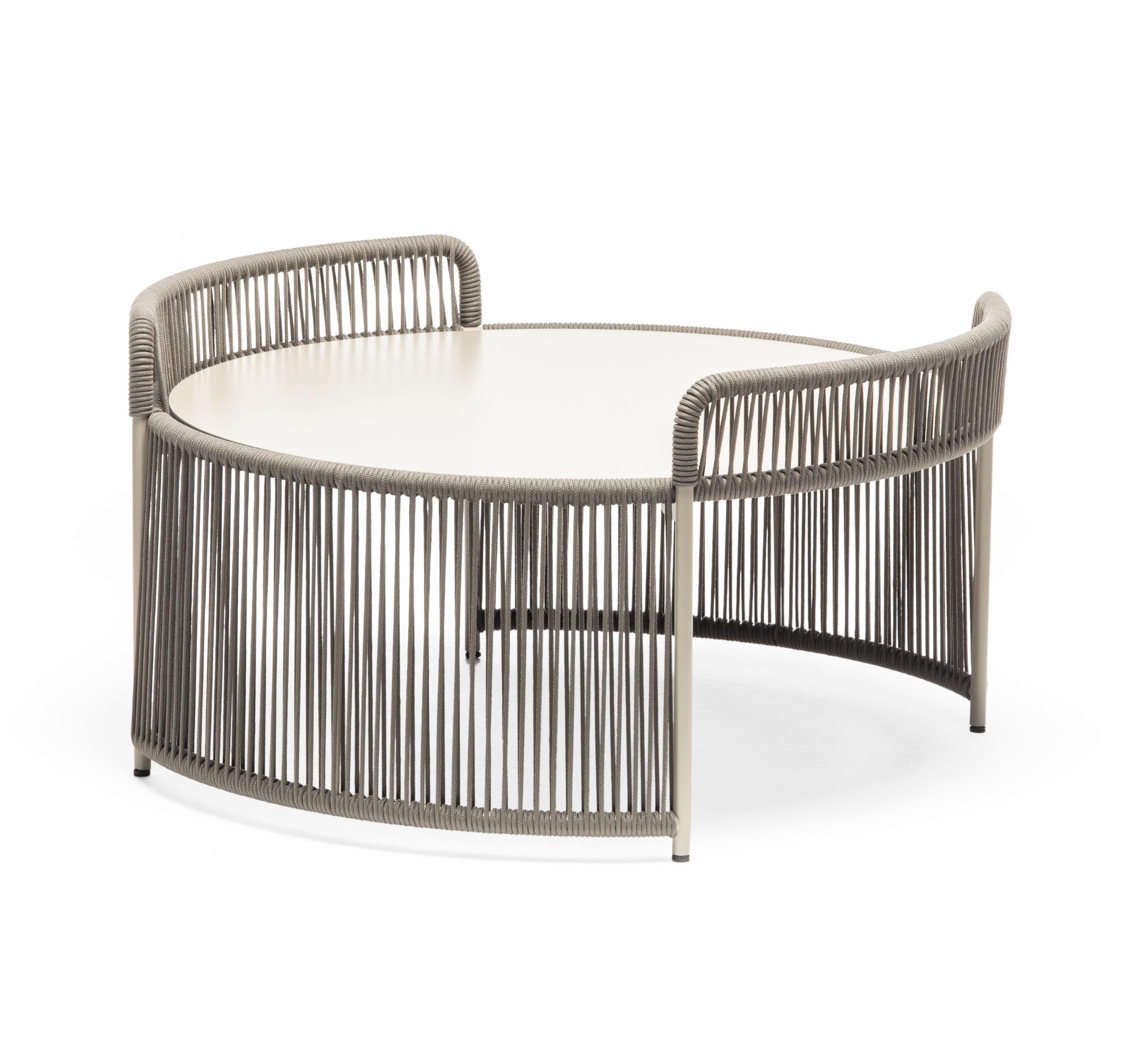 Altana ronde grijze buiten-salontafel