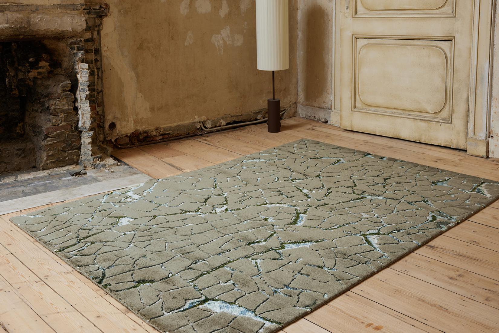 Kintsugi putty grijs vloerkleed | Maat: 300 × 400 cm
