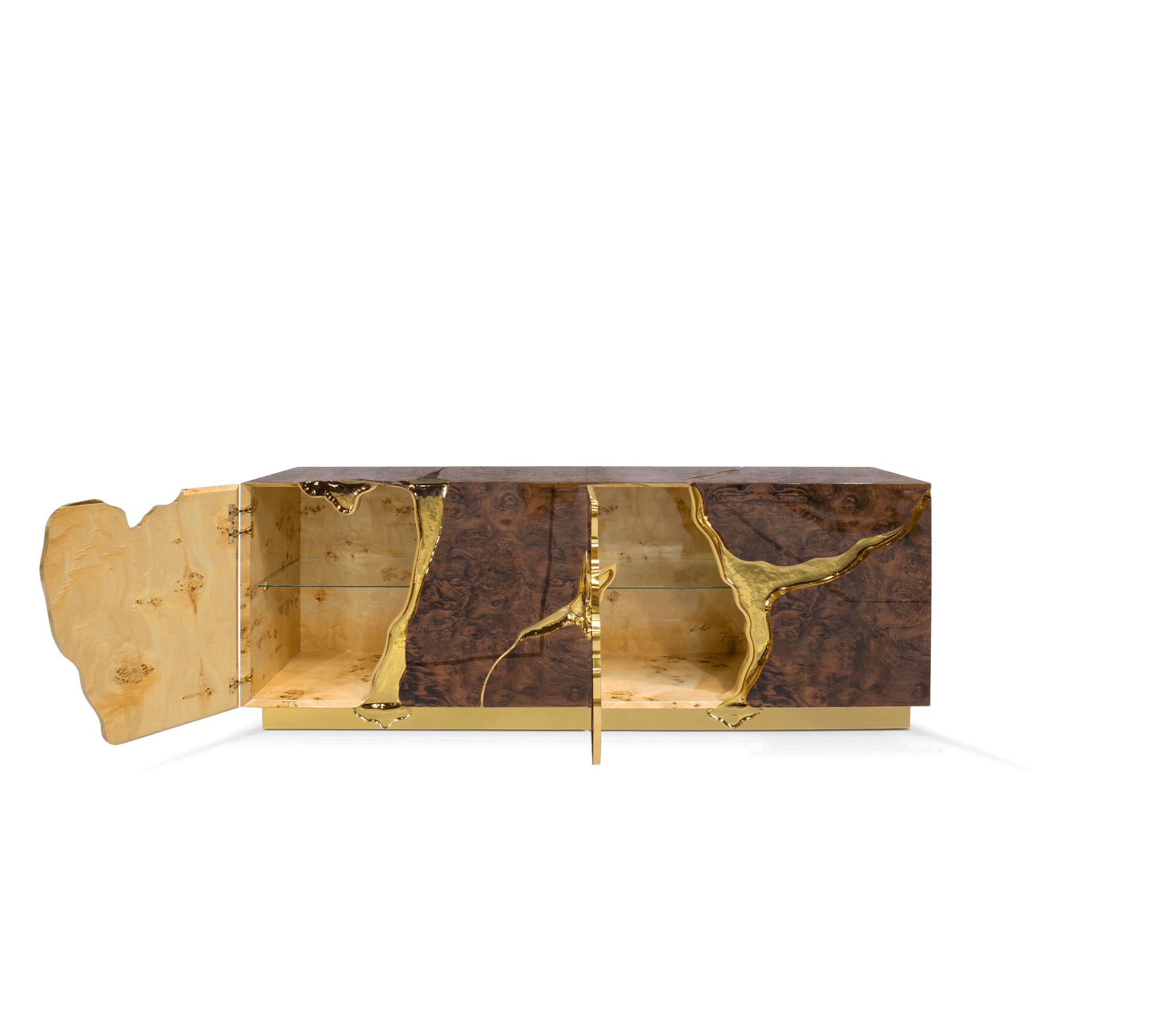Fissure walnoot dressoir