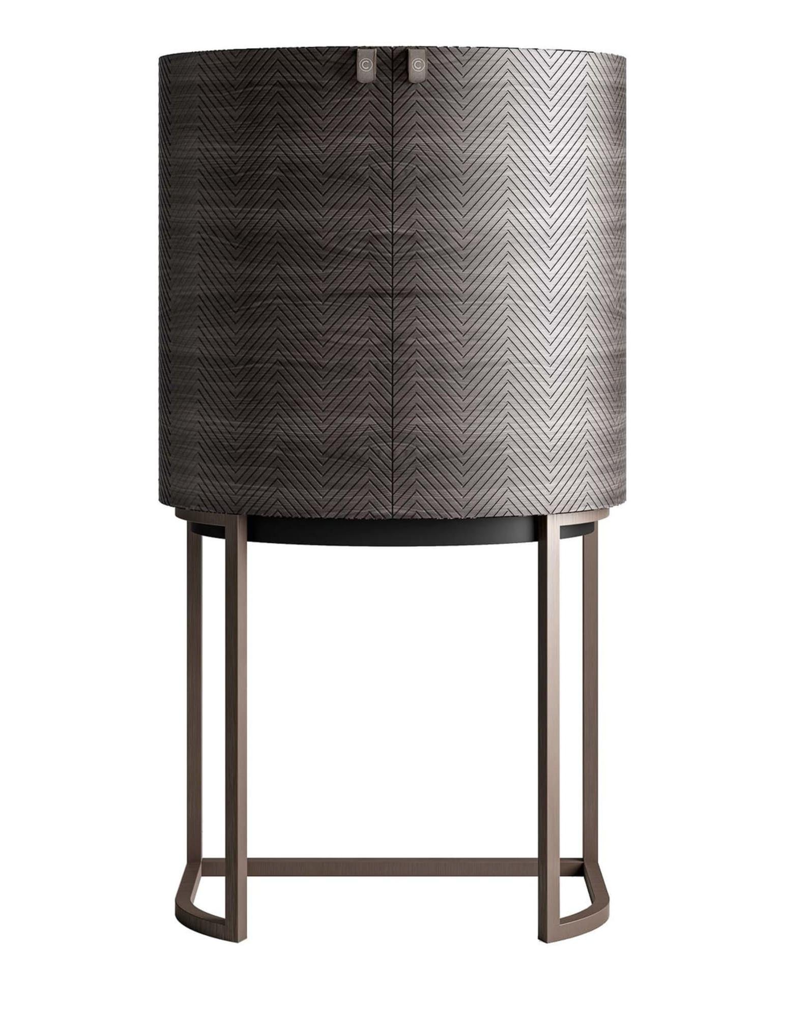 Meuble bar courbé