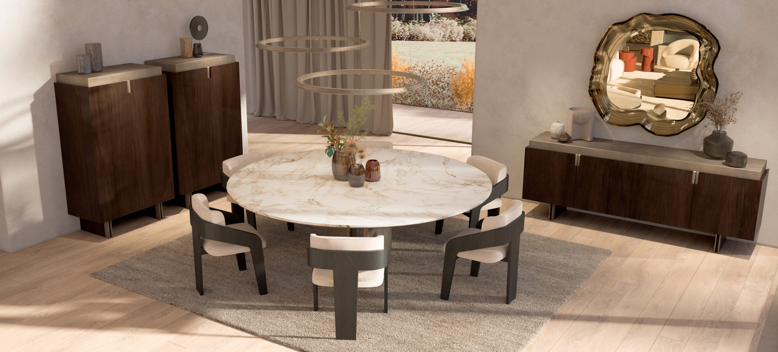 Table à manger ronde de luxe