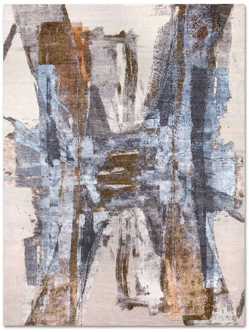 Tapis tissé main Blue Rust