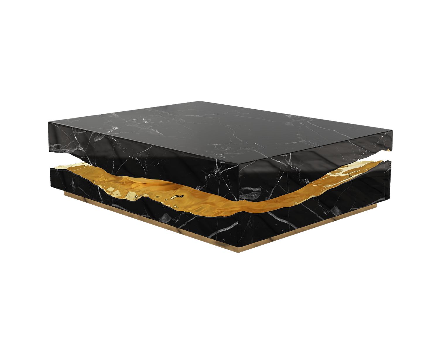 Table en pierre Boulder Nero