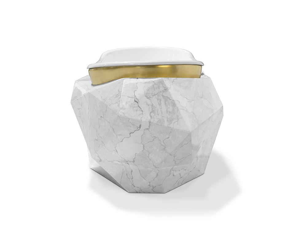 Baignoire Gemstone en marbre composite