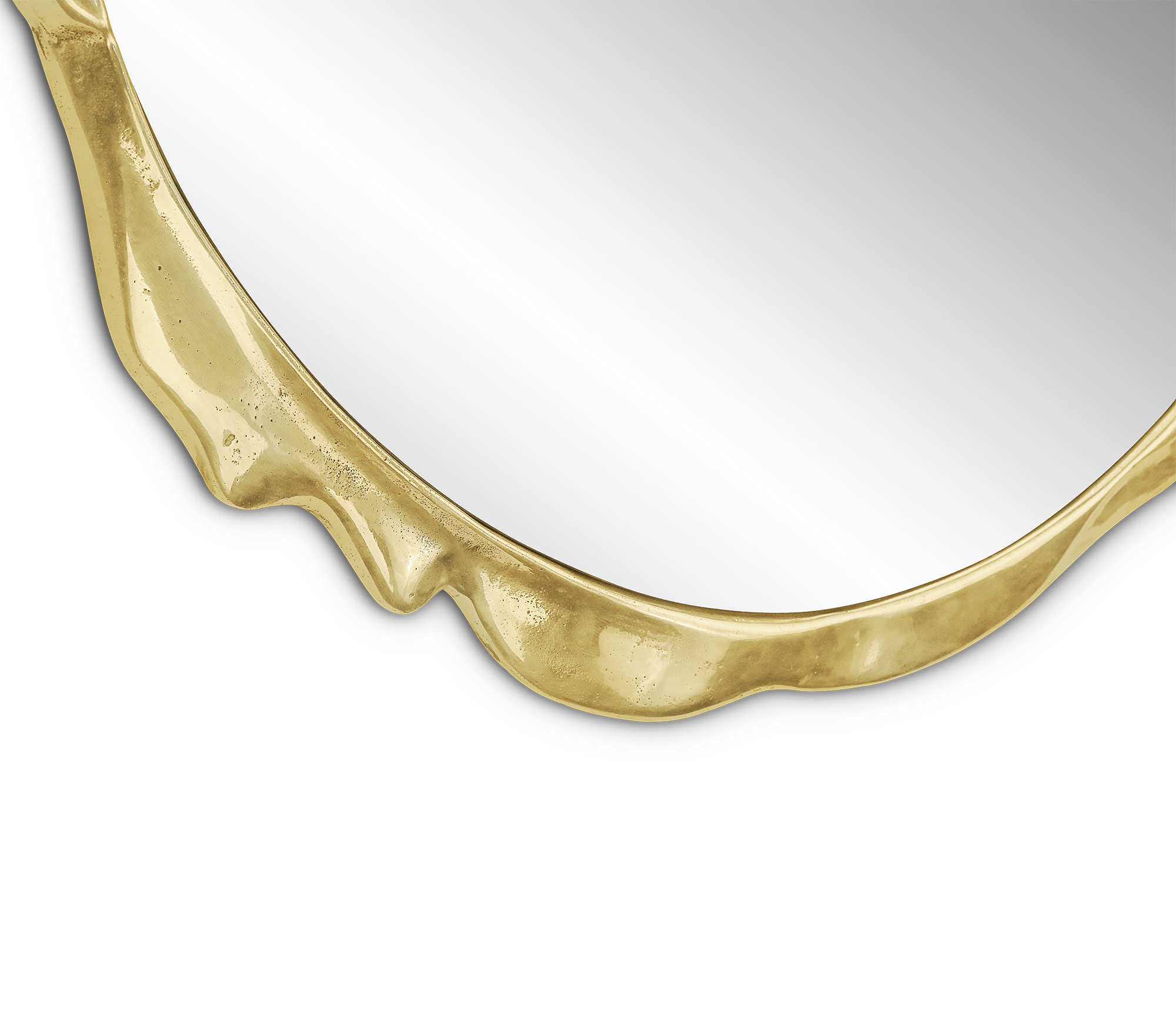 Lava goud wandspiegel