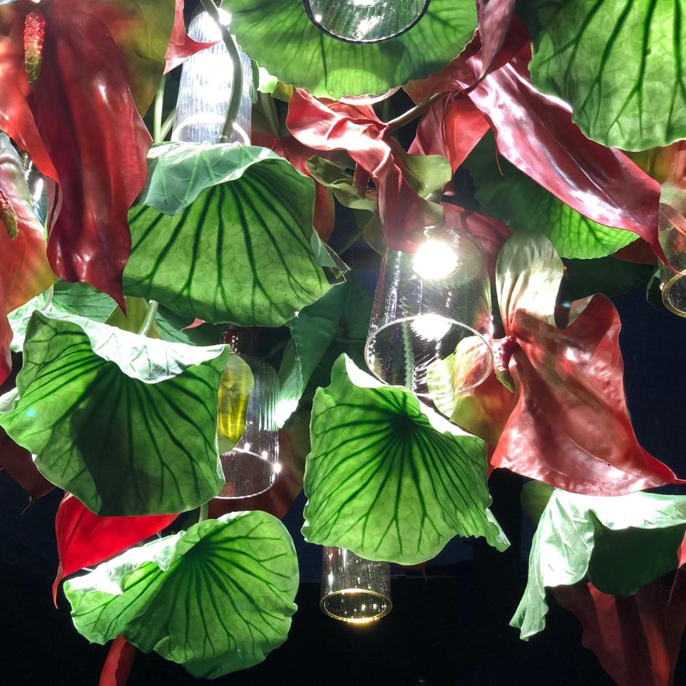 Red Anthurium kroonluchter